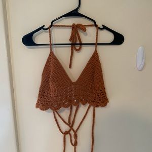 Burnt orange crop top